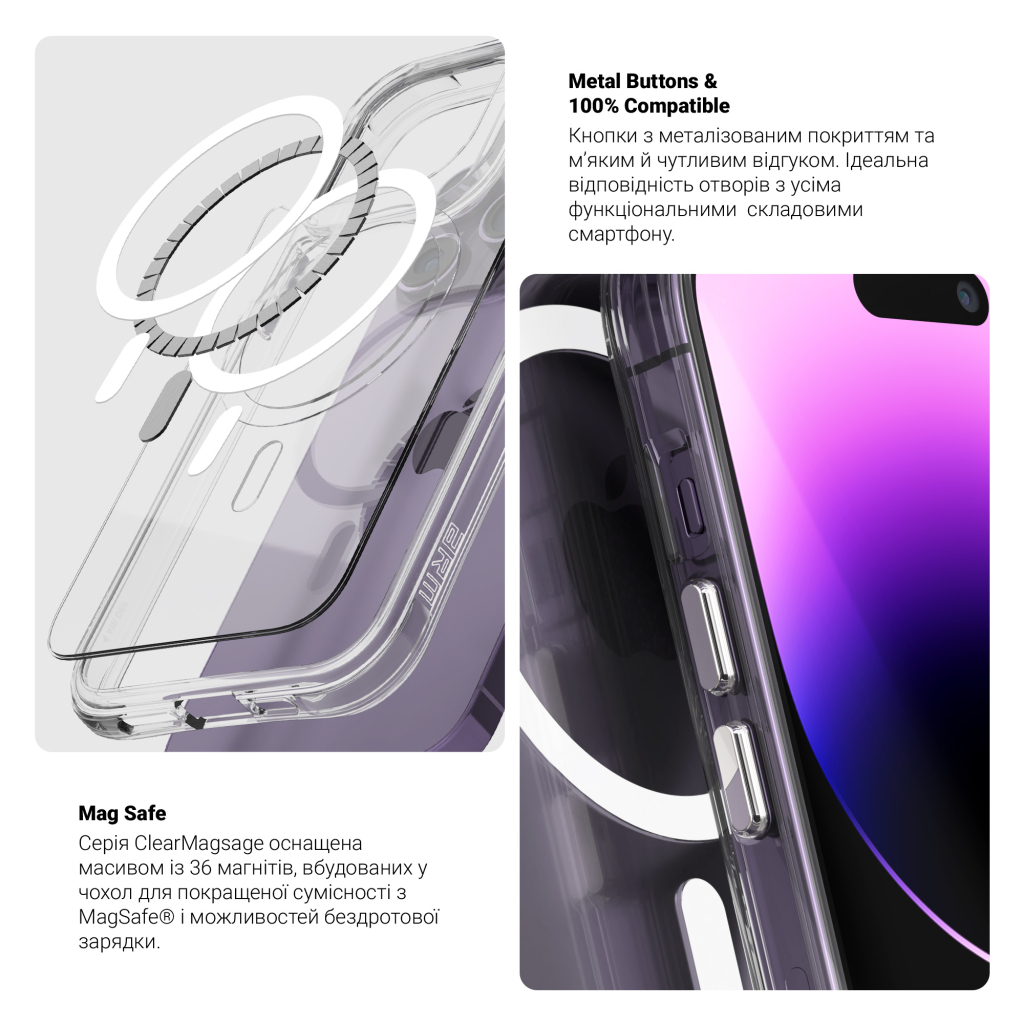 Чохол до мобільного телефона Armorstandart Clear Magsafe Apple iPhone 16e Transparent (ARM83849) - зображення 4