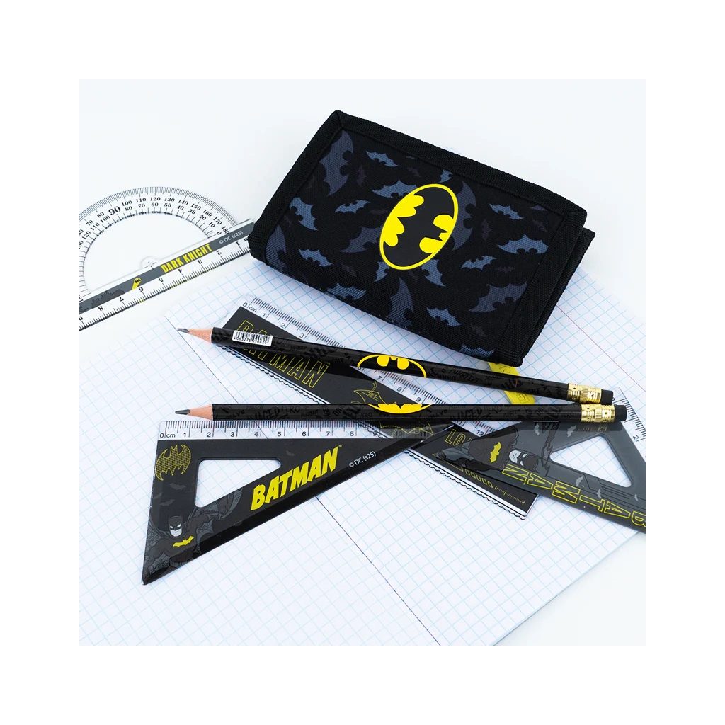 Лінійка Kite набір: лінійка 15 см, 2 косинця, транспортир DC Comics (DC25-282) - изображение 3