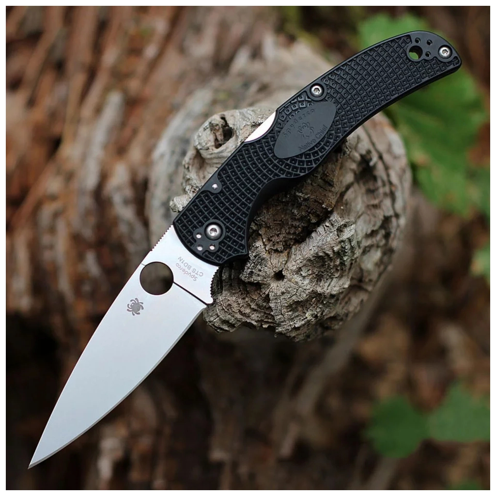 Ніж Spyderco Native Chief Satin BD1N Black FRN (C244PBK) - зображення 7