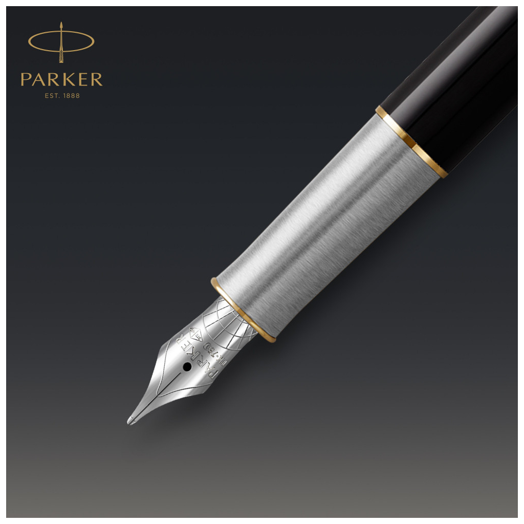 Ручка пір'яна Parker SONNET 17 Metal & Black Lacquer GT FP18 F (68 111) - изображение 9