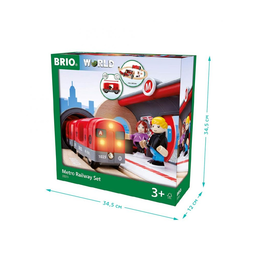 Залізниця Brio Метро Railway Set (33513) - зображення 7