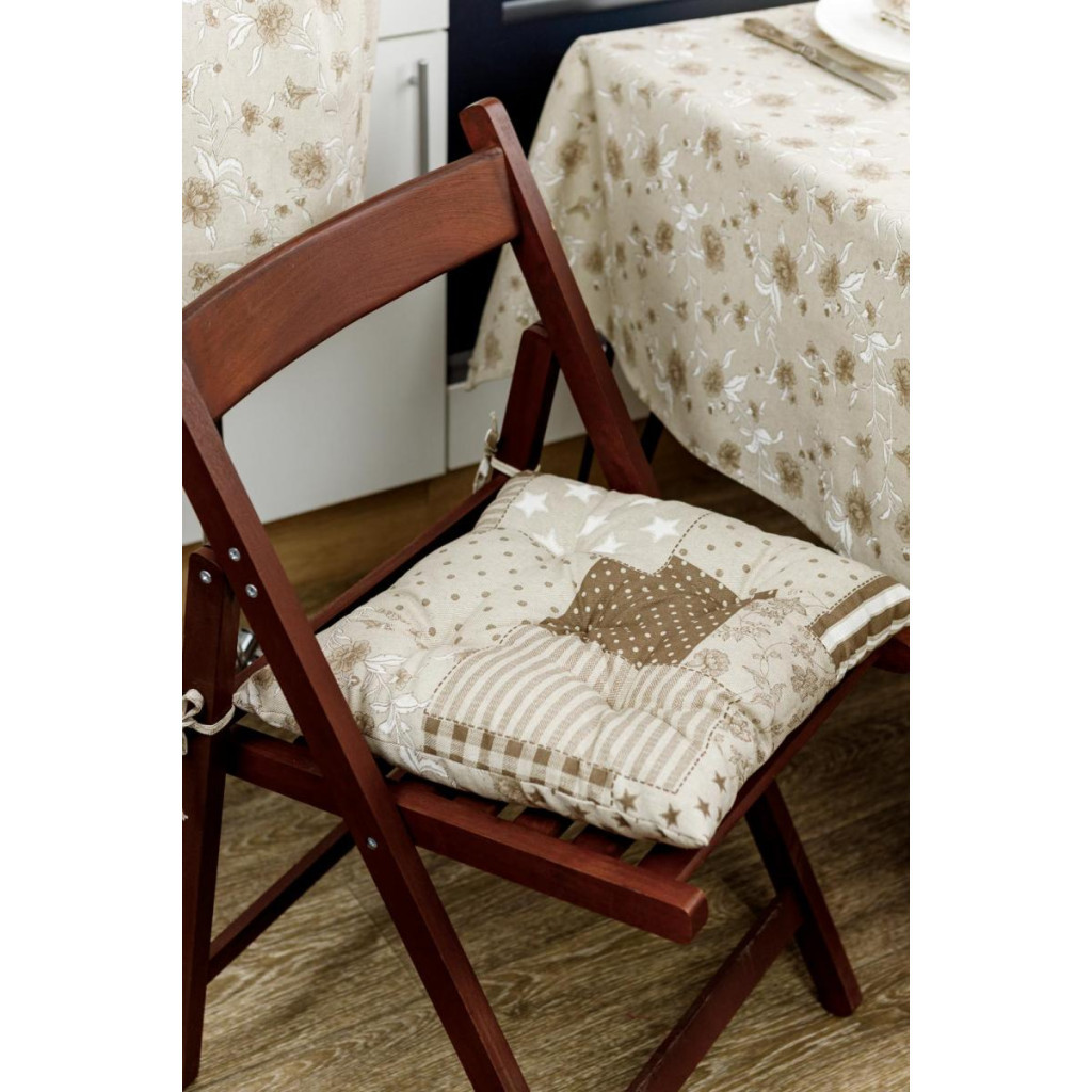 Подушка на стілець Прованс Печворк беж Господиня 40х40 см (4823093451162) - зображення 2