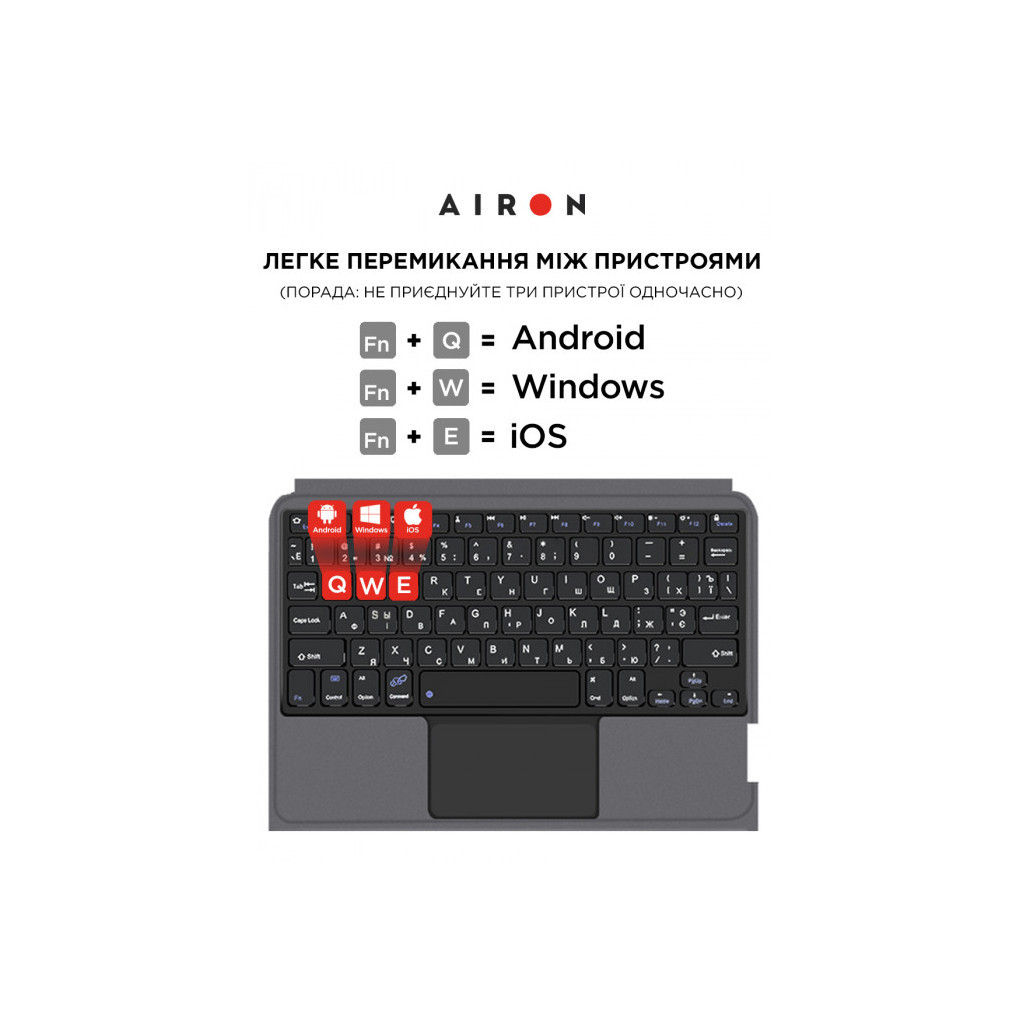 Чохол до планшета AirOn Premium для Samsung Galaxy Tab A8 10.5 X200 (2022) with Keyboard (4822352781097) - зображення 10