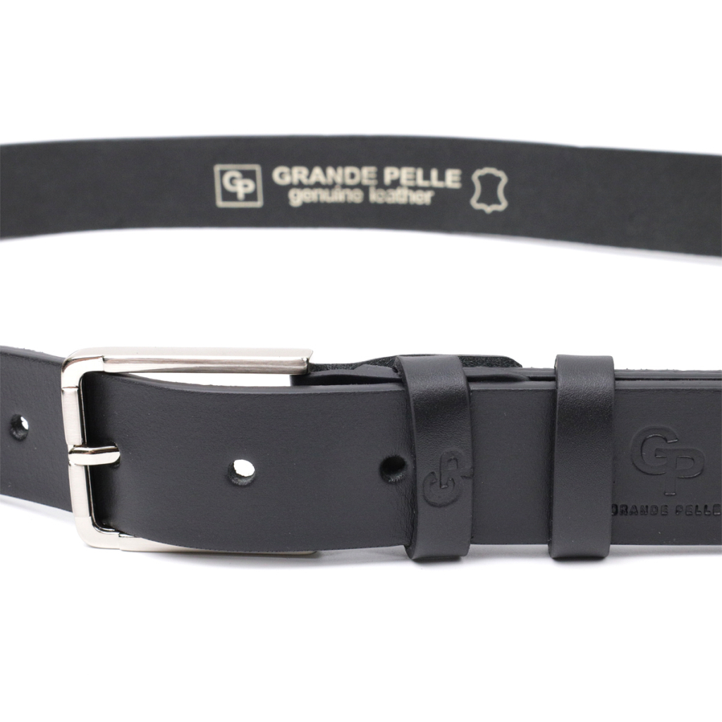 Ремінь Grande Pelle Брючний з натуральної шкіри Чорний (11676) - зображення 5