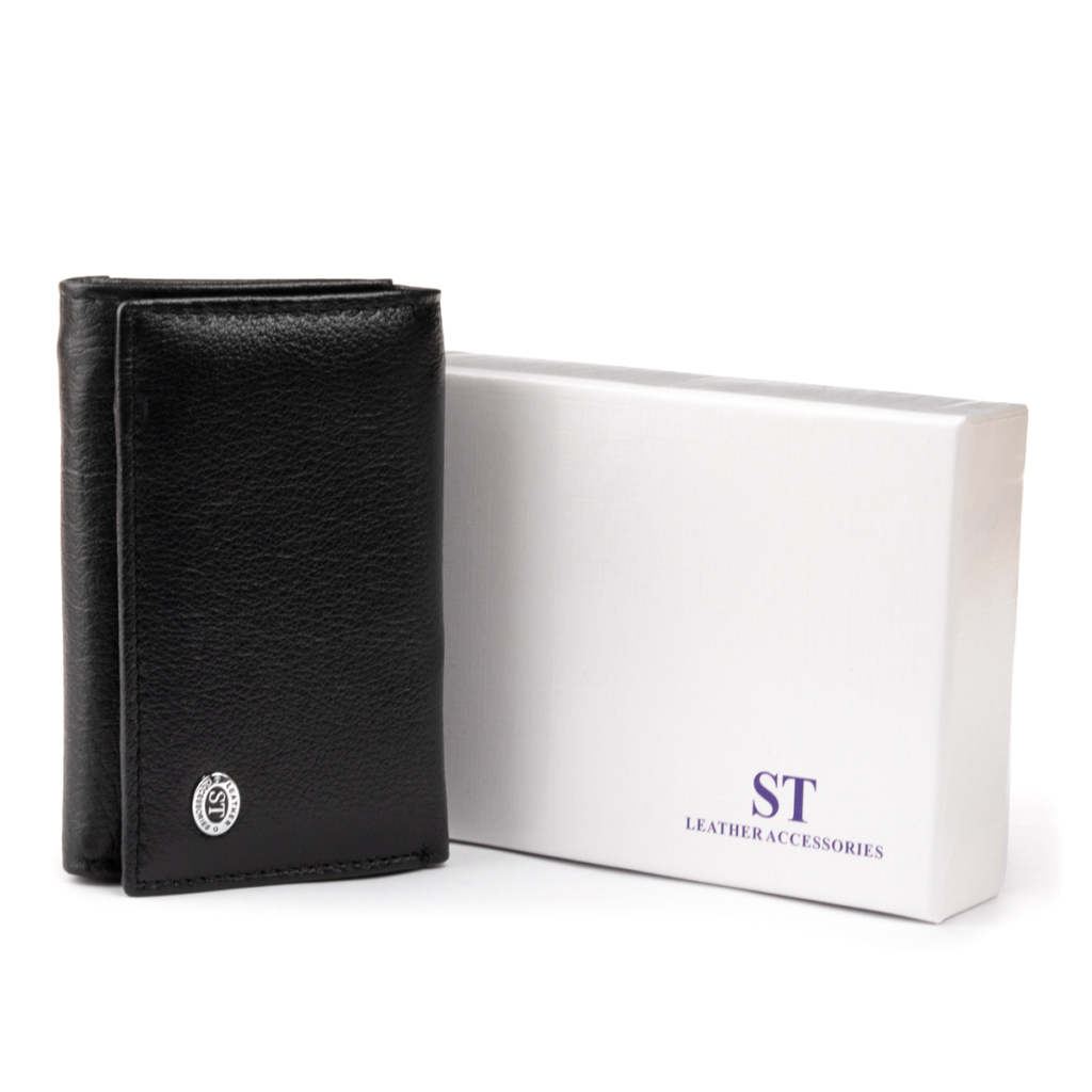 Портмоне ST Leather Зі шкіри Чорне (19331) - зображення 8