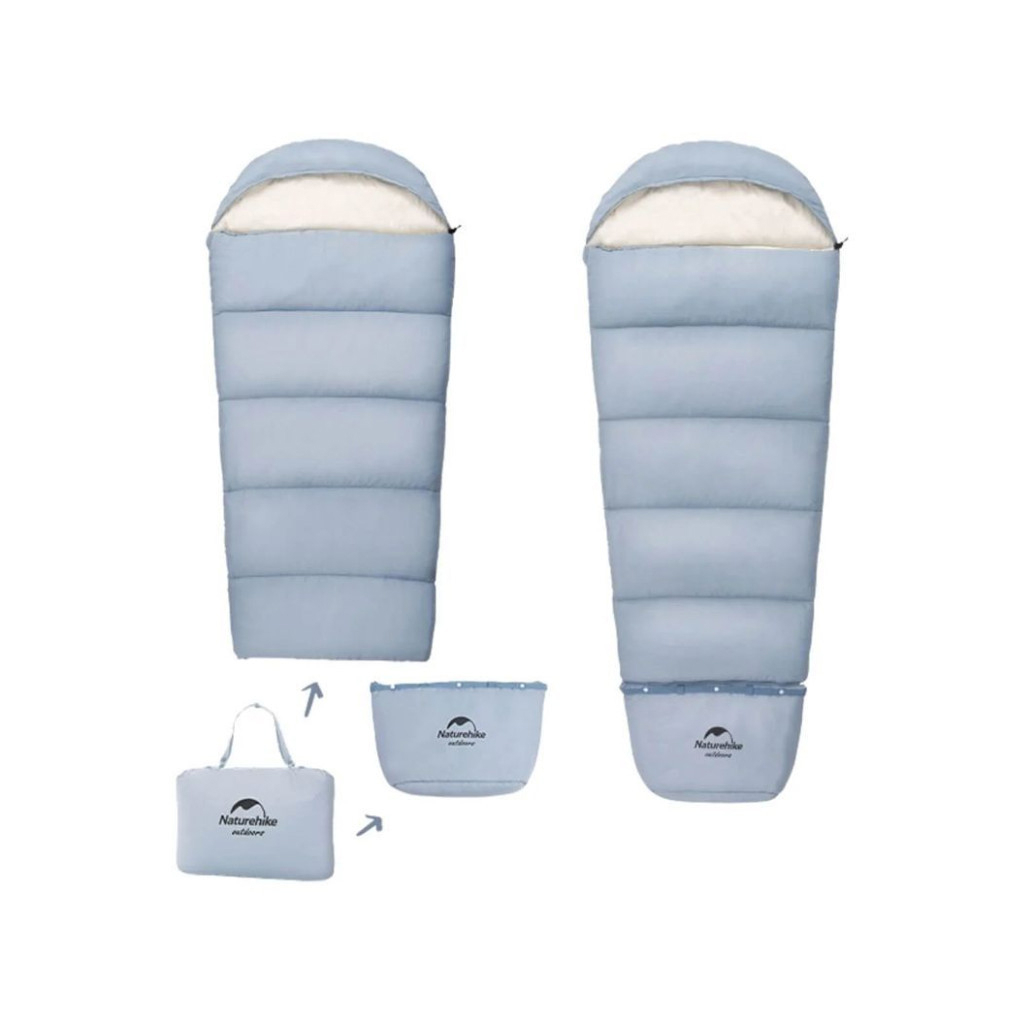 Спальний мішок Naturehike С300 NH21MSD01 Baby Blue (6927595774649) - зображення 3