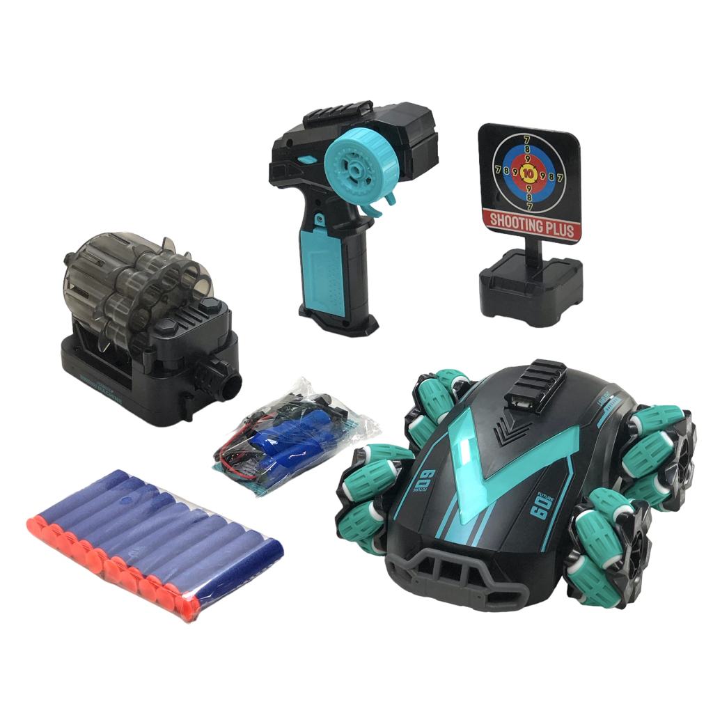 Радіокерована іграшка UFT Дрифтова машинка Танк-всюдихід Стріляє м'якими дротиками з підсвічуванням (UFTGC3) - зображення 2