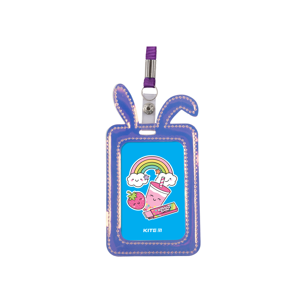 Бейдж Kite Bunny, з голографічним ефектом, фіолетовий (K22-449-01) - зображення 2