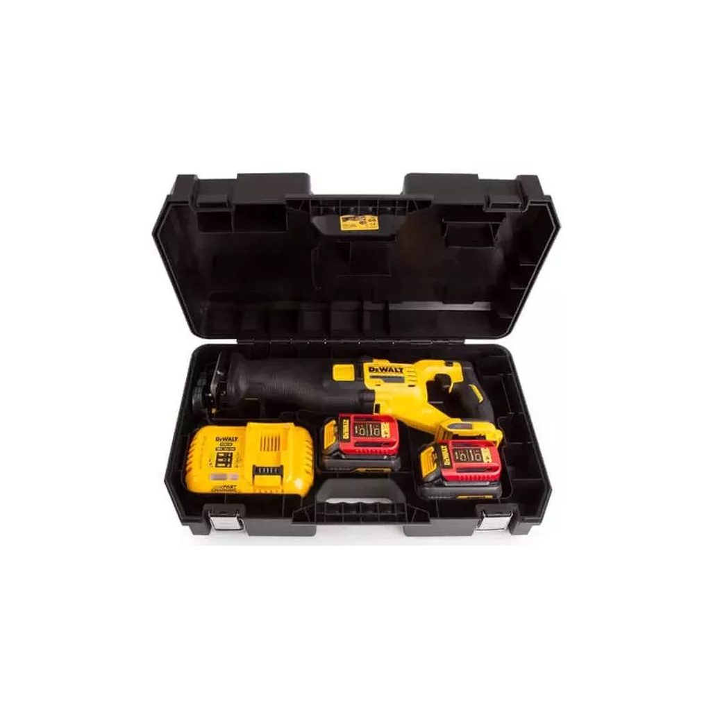 Шабельна пила DeWALT 54В XR FLEXVOLT Li-lon, 0 - 3000 хід/хв, 3.54 кг, 2x6Ah/2Ah, кейс (DCS388T2) - зображення 3