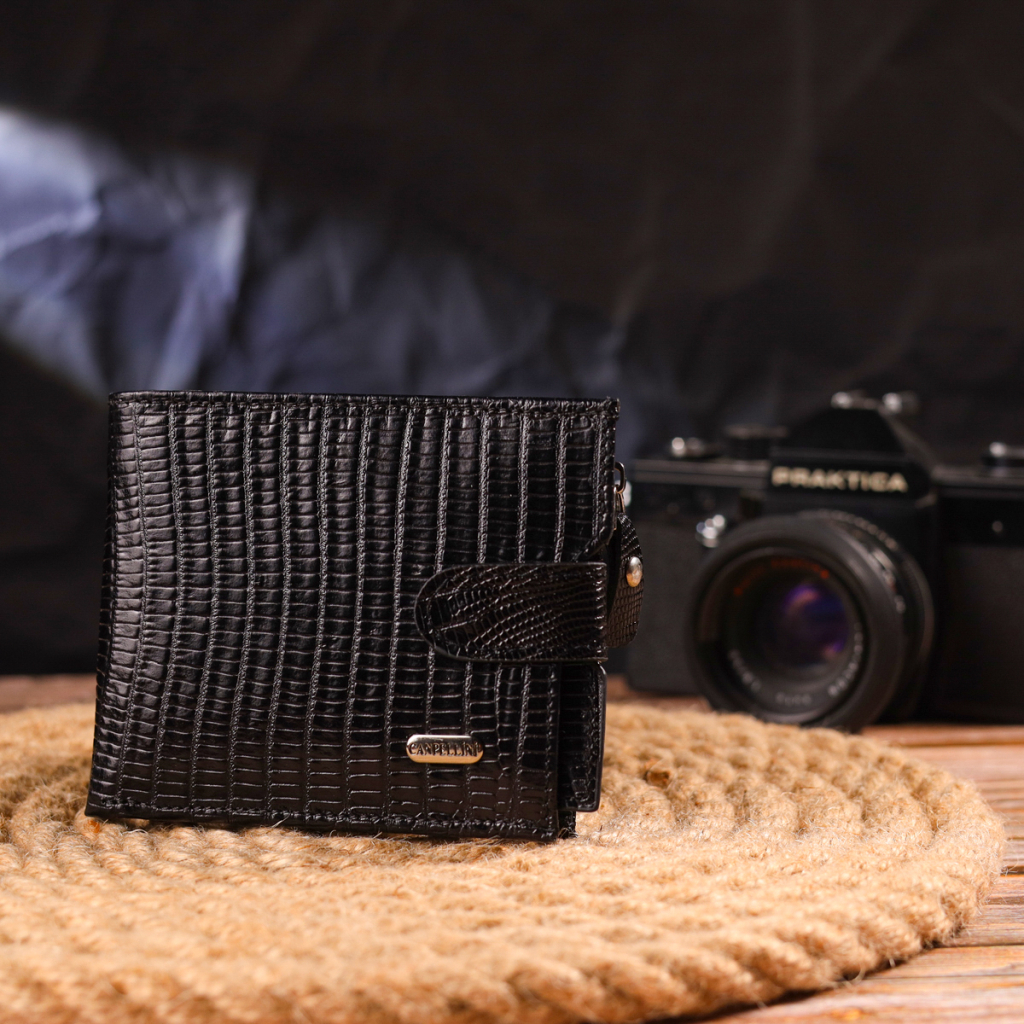 Гаманець Canpellini З натуральної шкіри Чорний (21506) - зображення 8