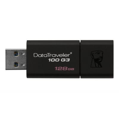 USB флеш накопичувач Kingston 128GB DT100 G3 Black USB 3.0 (DT100G3/128GB) - зображення 4