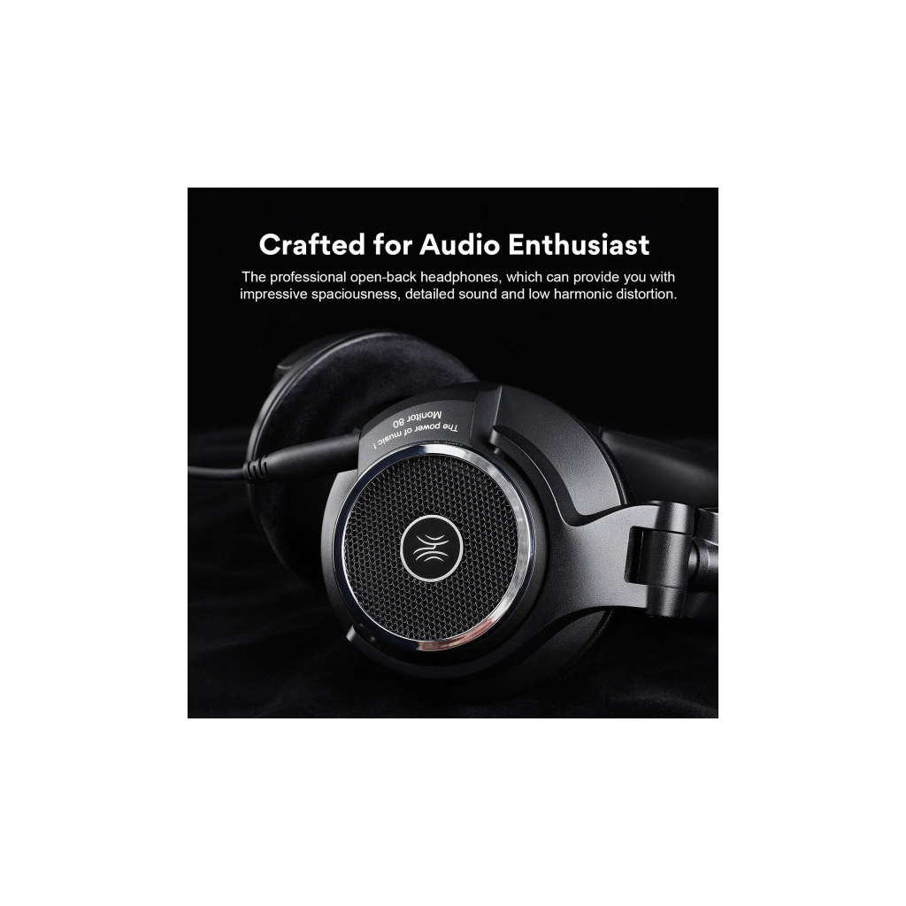 Навушники OneOdio Monitor 80 3,5мм/6,35мм Black (Monitor 80 Black) - зображення 7