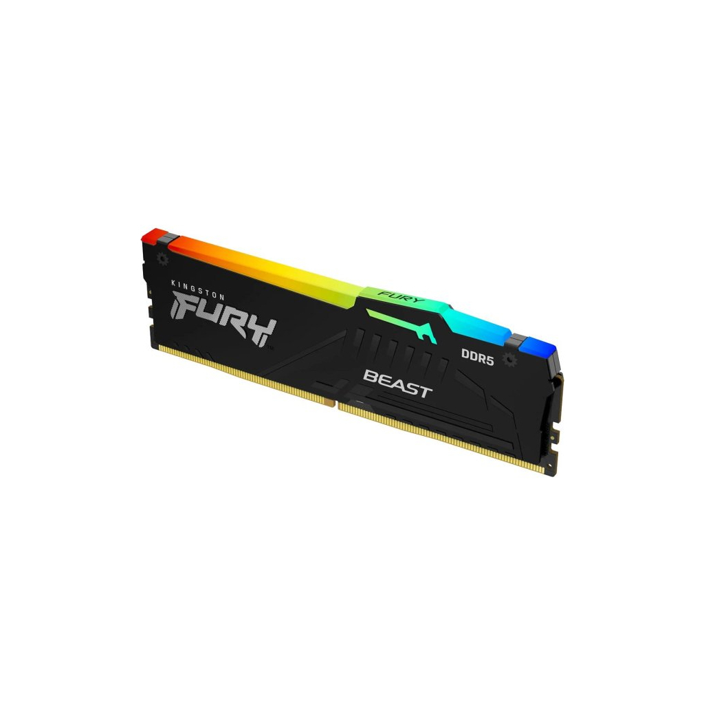 Модуль пам'яті для комп'ютера DDR5 16GB 5200 MHz Beast RGB AM5 Black Kingston Fury (ex.HyperX) (KF552C36BBEA-16) - зображення 2
