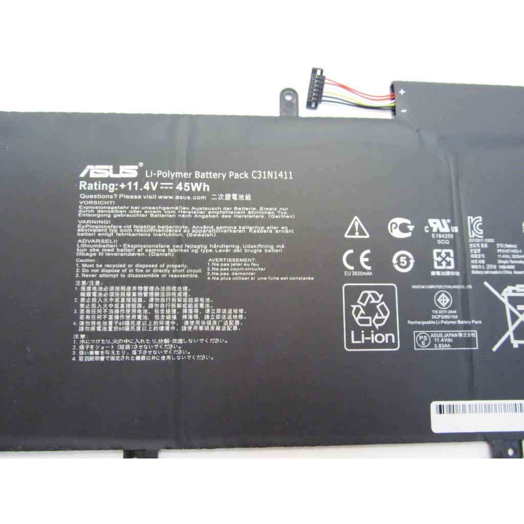 Акумулятор до ноутбука ASUS UX305FA C31N1411, 3830mAh (45Wh), 6cell, 11.4V, Li-ion (A47183) - зображення 3