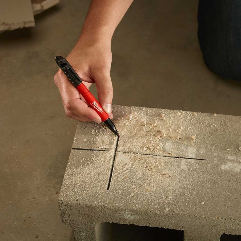 Маркер Milwaukee для будмайданчика INKZALL, тонкий, чорний (48223100) - изображение 6