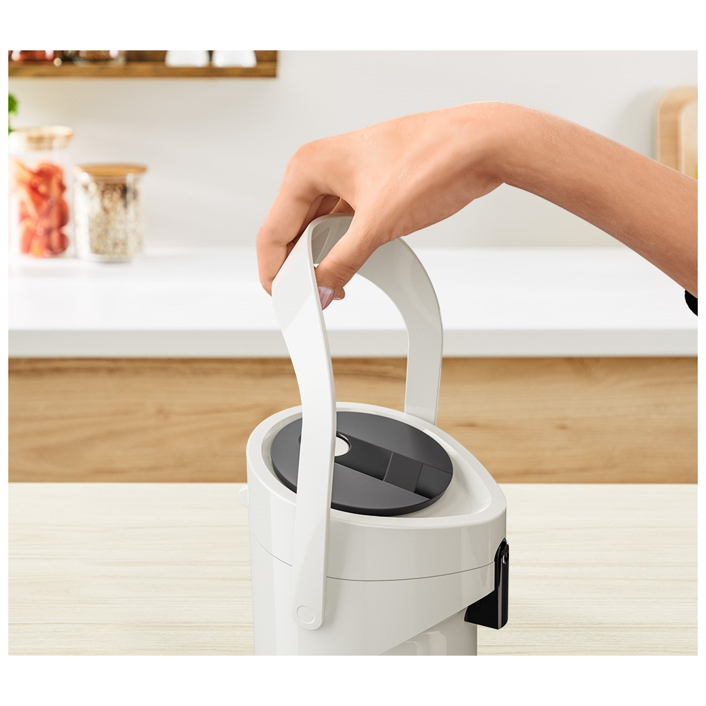 Термос Tefal Ponza Pump, 1.9л, пластик, скло, білий (K3140214) - зображення 8