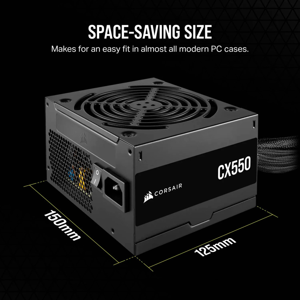 Блок живлення Corsair 550W CX550 (CP-9020277-EU) - зображення 9