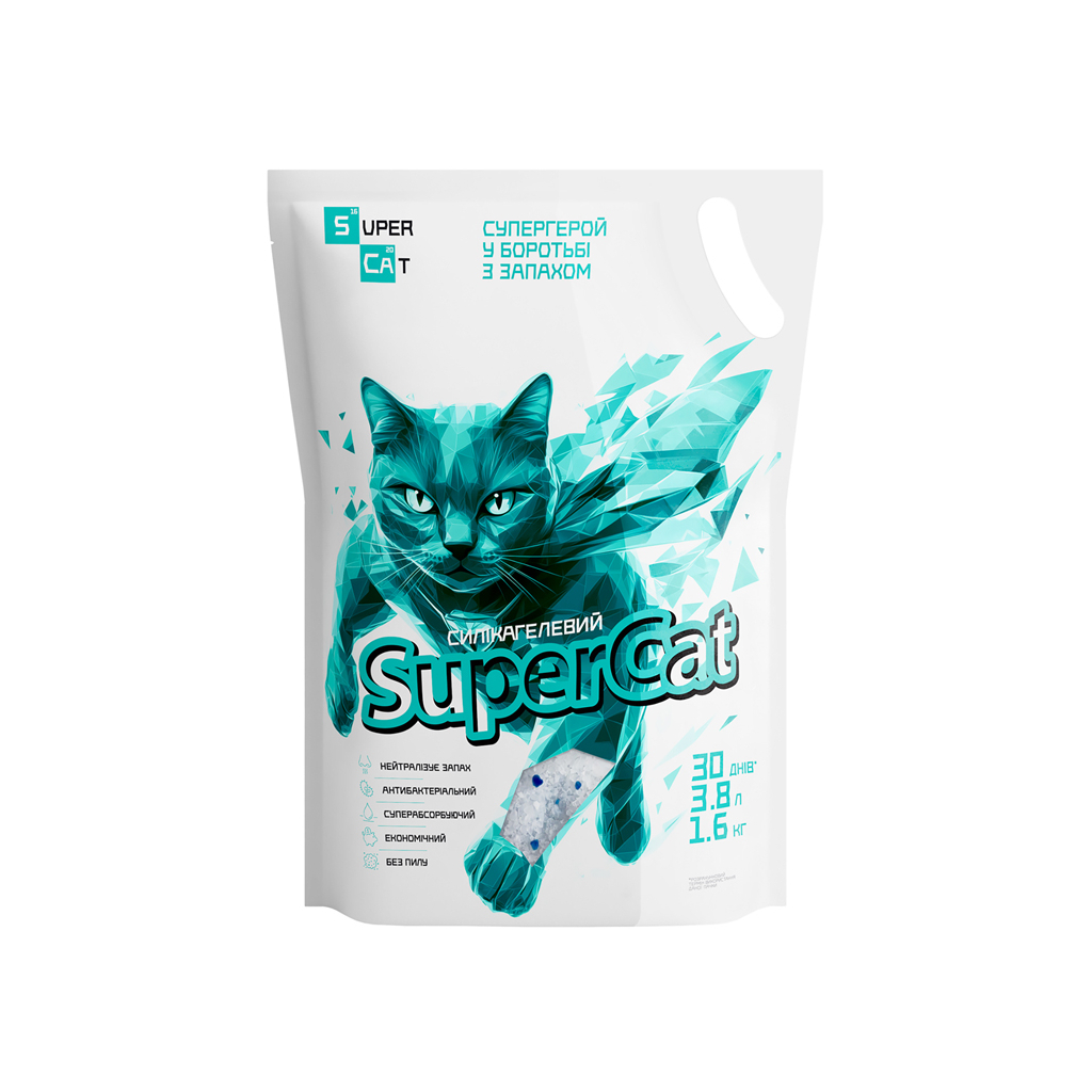 Наповнювач для туалету Super Cat Силікагелевий 1.6 кг (3526) - изображение 1