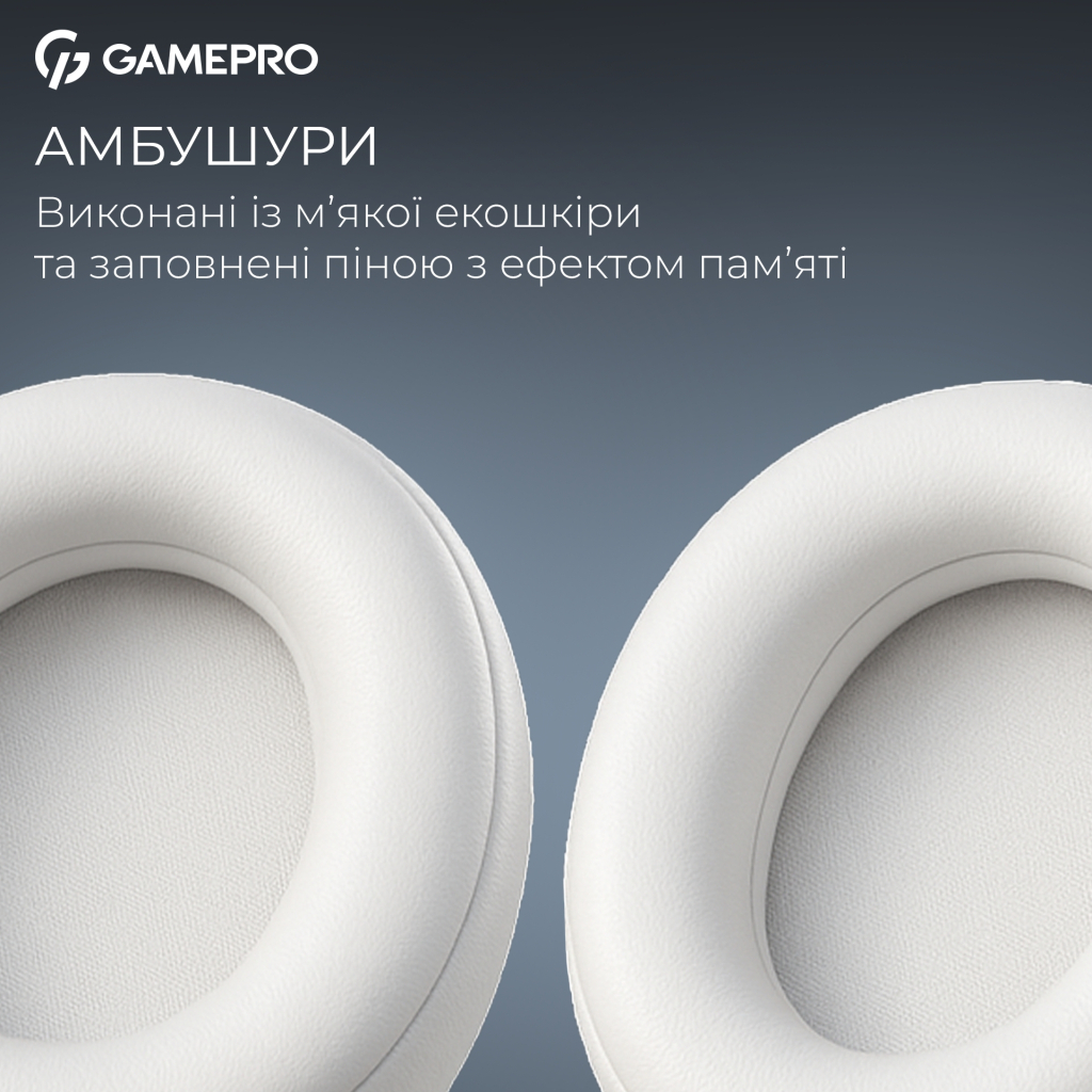 Навушники GamePro Asgard Freya Pro Wireless White/Blue (HSW201WB) - зображення 10