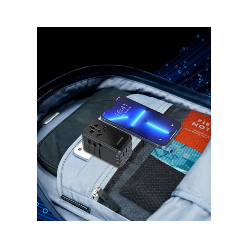 Зарядний пристрій Choetech 4xUSB 100W PD (2хUSB-C+2хUSB-A) сharger diamond model black (PD6028-BK) - зображення 6