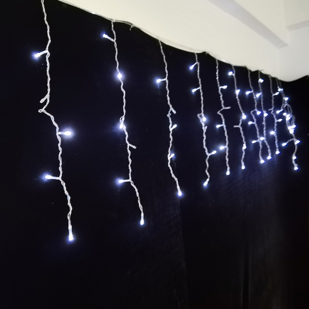 Гірлянда Novogod`ko бахрома 83 LED, холодний білий, 3*0,6 м, мерехтіння (973779) - зображення 1