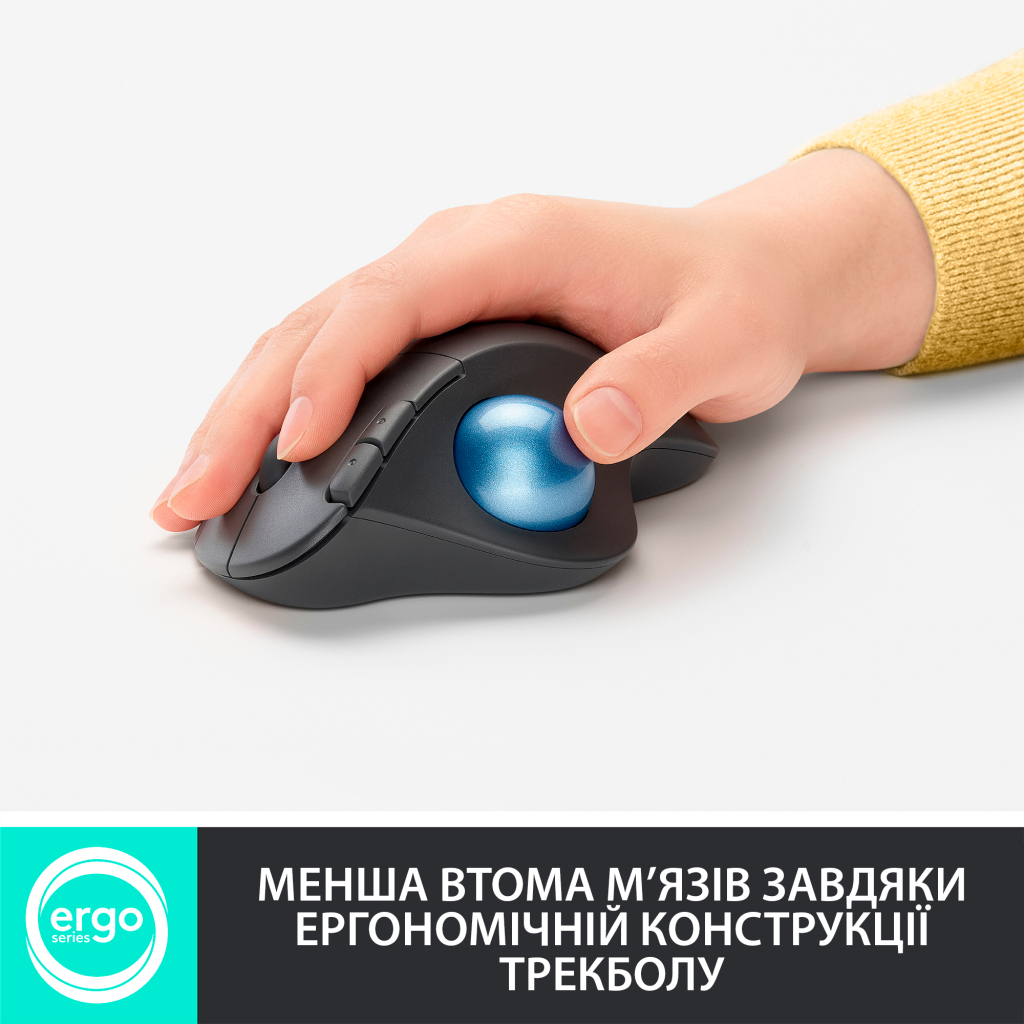 Мишка Logitech Ergo M575 Wireless Trackball Graphite (910-005872) - зображення 2