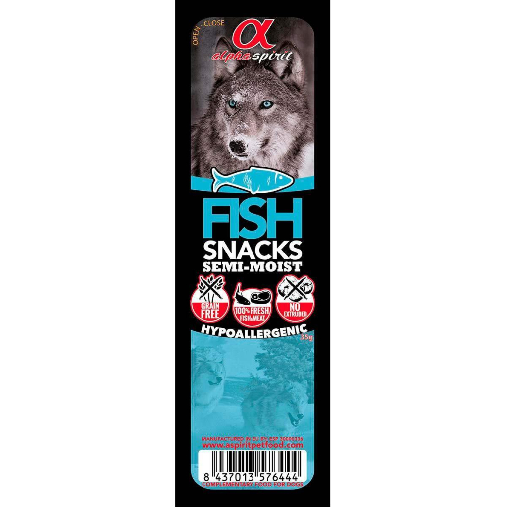 Ласощі для собак Alpha Spirit Dog Snacks Fish 35 г (8437013576444) - зображення 2