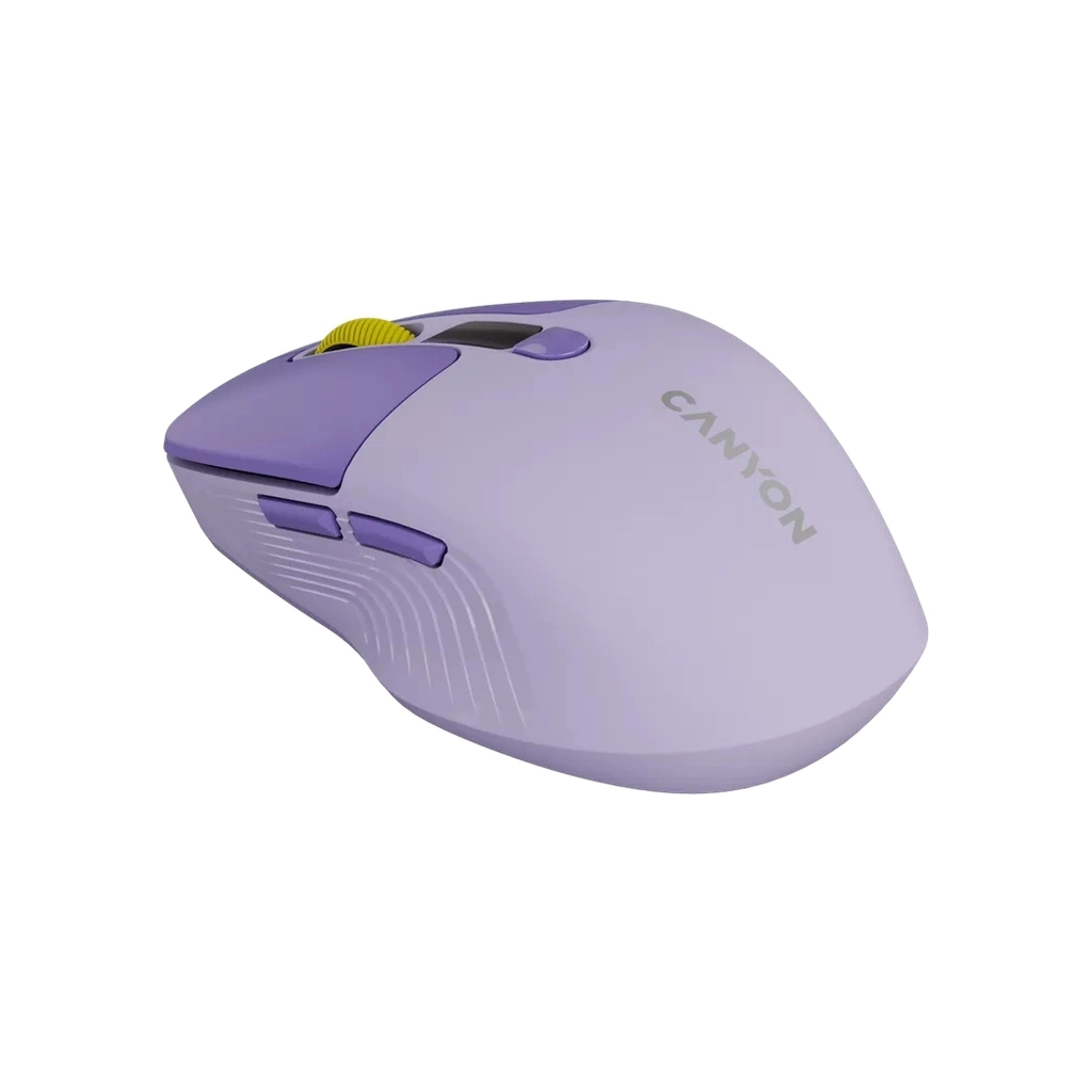 Мишка Canyon MW-26 LCD Silent Wireless/Bluetooth Violet (CNS-CMSW26V) - зображення 4