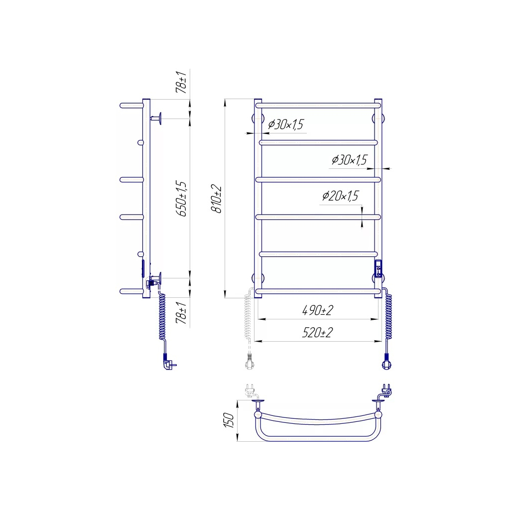 Сушарка для рушників MARIO Люкс НР-І (2.3.0315.10.P) - зображення 5