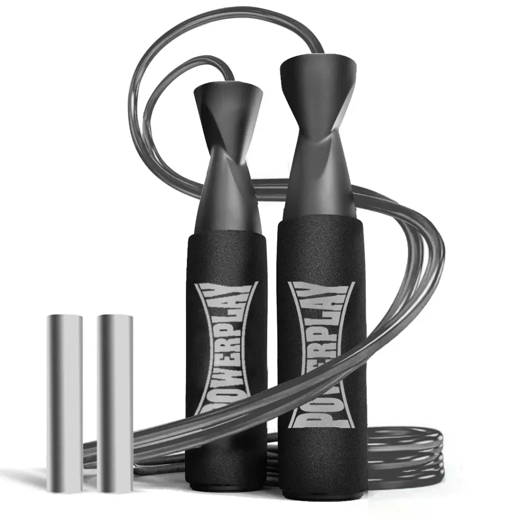 Скакалка PowerPlay 4211 швидкісна 120г х 2 Чорна (PP_4211) - зображення 1