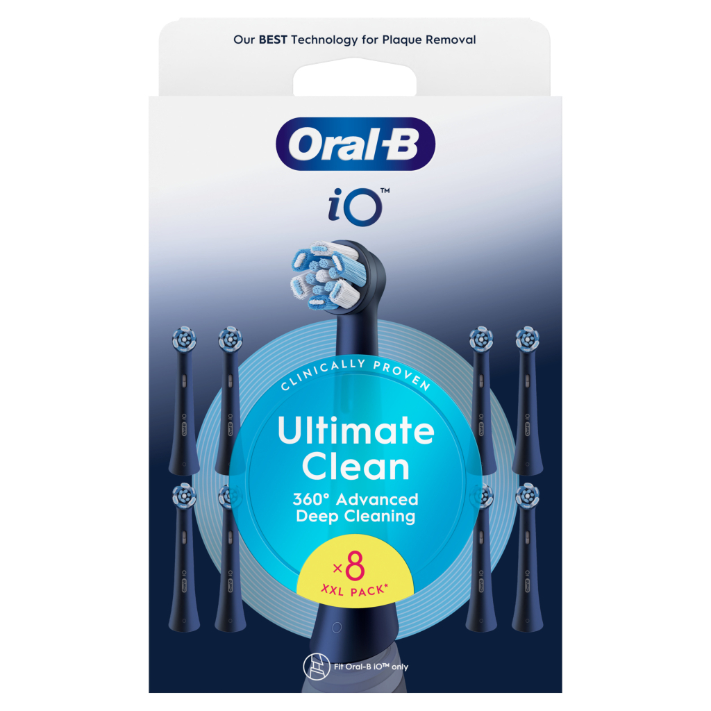 Насадка для зубної щітки Oral-B iO Ultimate Clean (Black) 8 ct XXL Pack (8700216778442) - зображення 11