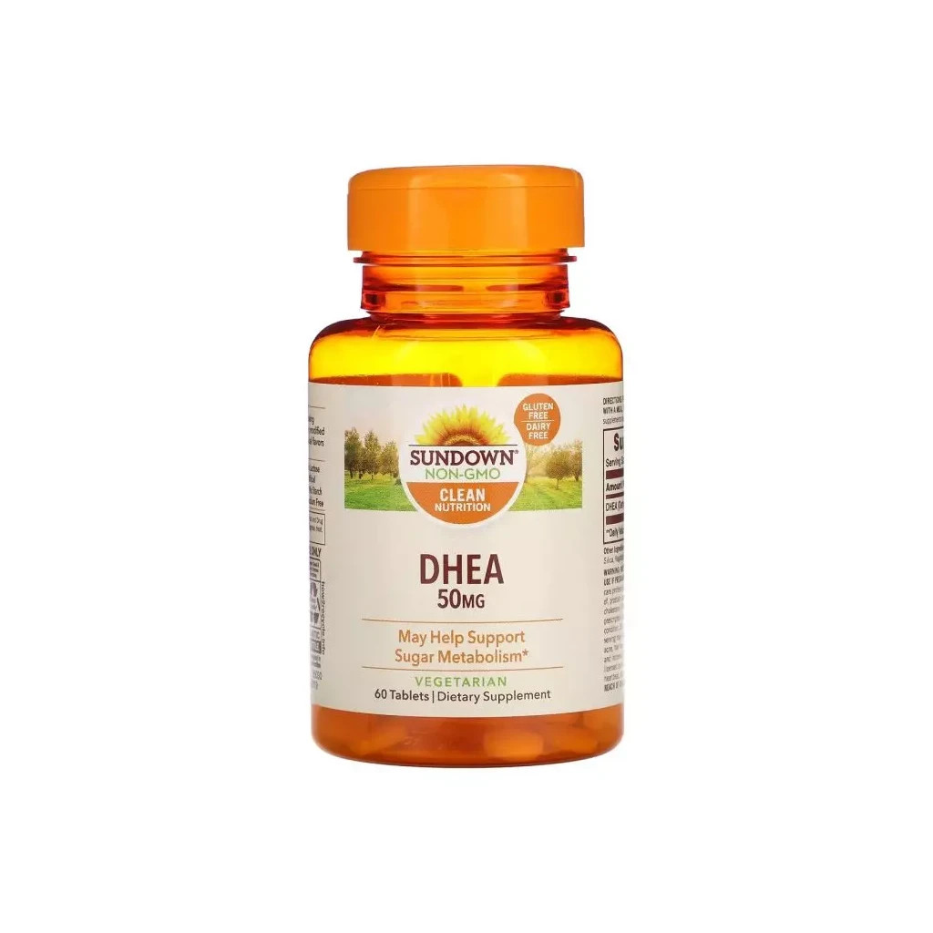 Вітамінно-мінеральний комплекс Sundown Дегідроепіандростерон, 50 мг, DHEA, Sundown Naturals, 60 таблеток (SDN05031) - зображення 1
