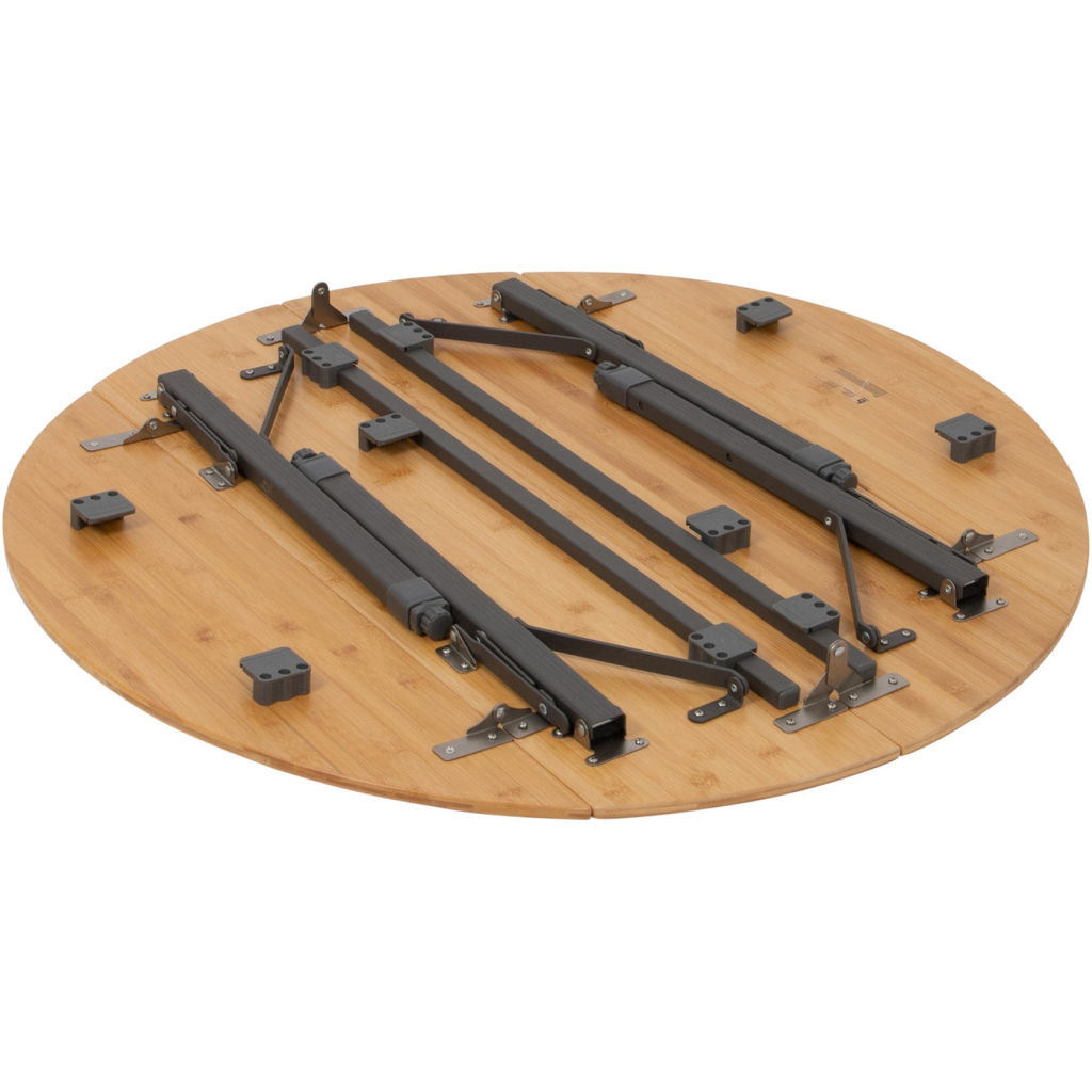 Туристичний стіл Bo-Camp Poundbury Круглий 90 x 90 cm Коричневий (1404656) - зображення 5