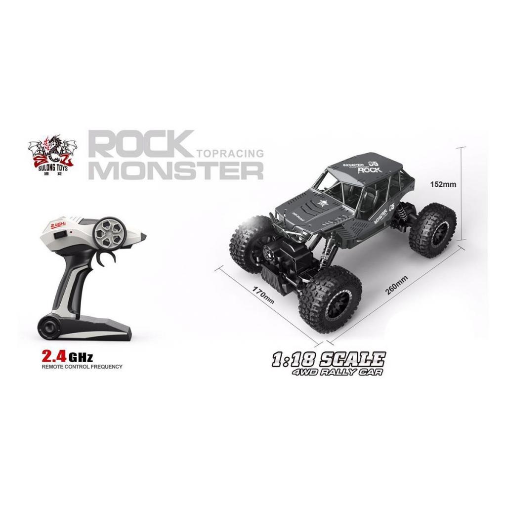 Радіокерована іграшка Sulong Toys OFF-ROAD CRAWLER ROCK сріблястий 1:18 (SL-111S) - зображення 3
