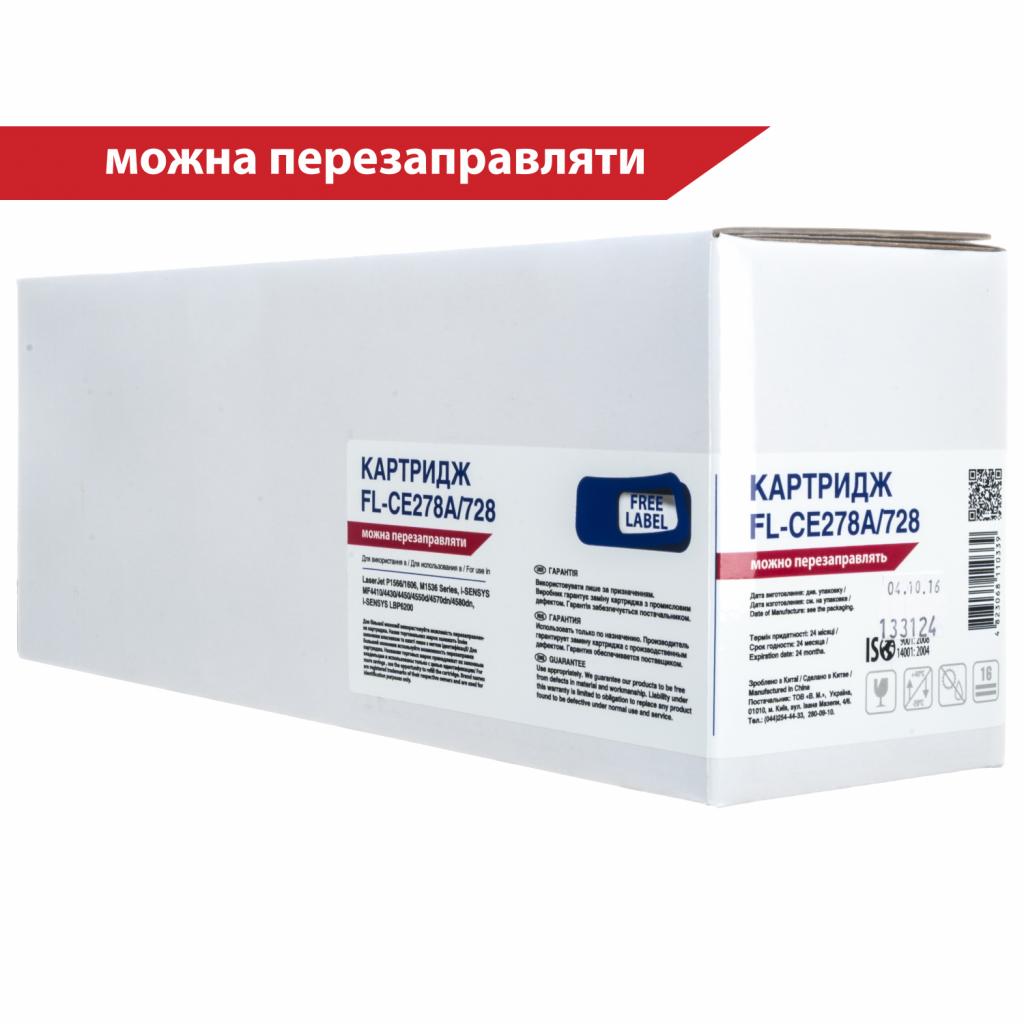 Картридж FREE Label HP LJ CE278A/CANON 728 (FL-CE278A/728) - зображення 1