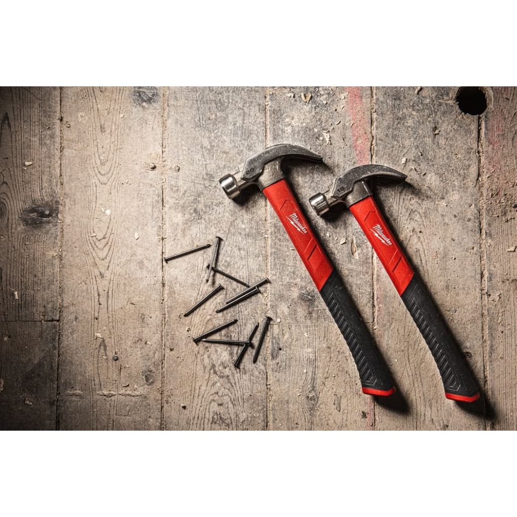 Молоток Milwaukee з рукояткою зі скловолокна 16 унцій/450 грам (4932478657) - изображение 2