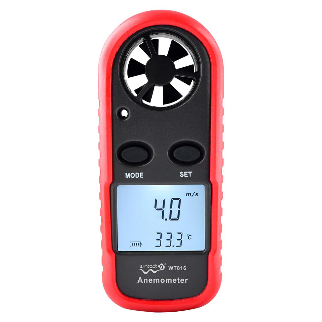 Анемометр Wintact цифровий 0,1-30м/с, -10-45°C (WT816) - изображение 1