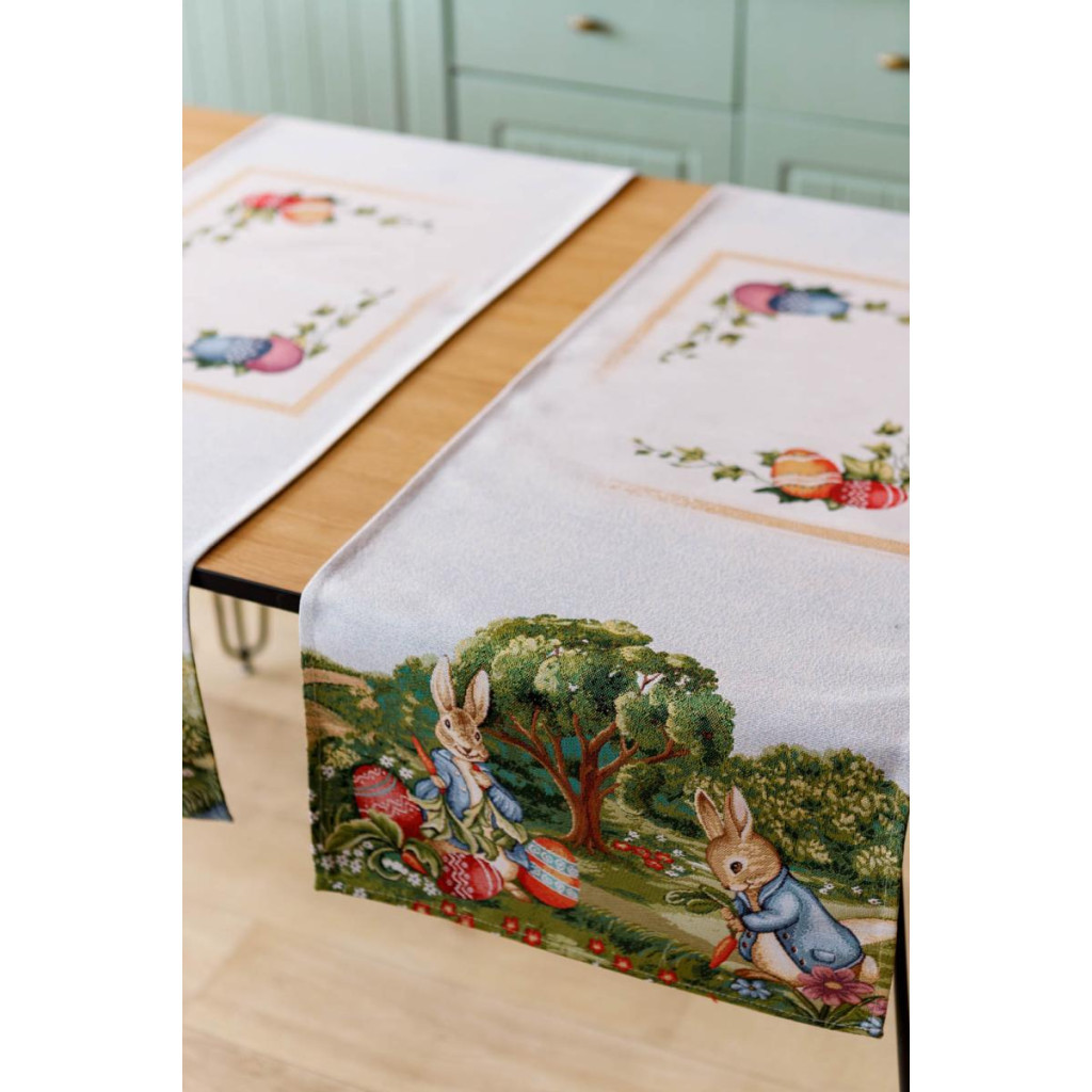 Доріжка на стіл Прованс гобеленова Велекодня Галявина 35х100 см (034165) - зображення 7