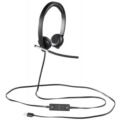 Навушники Logitech H650e Dual USB Wired Headset (981-000519) - зображення 4