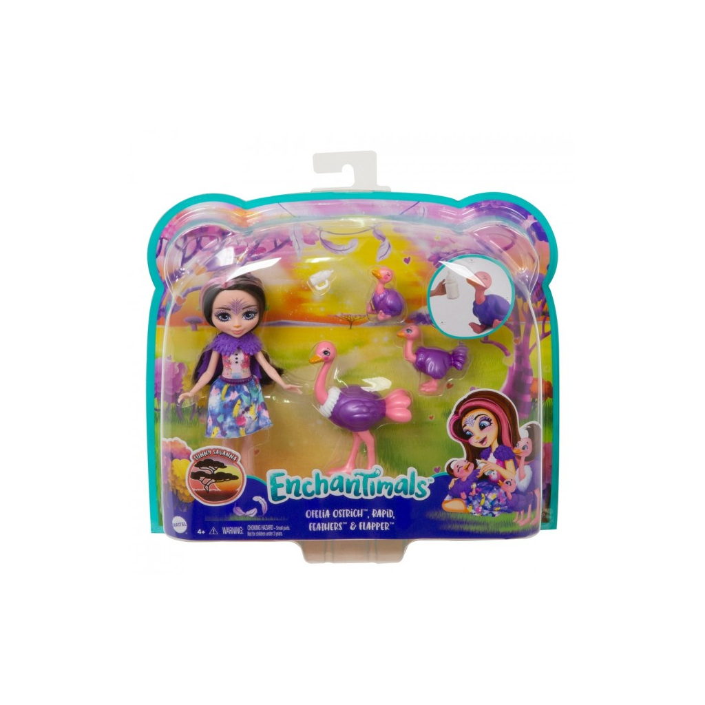 Лялька Enchantimals набір Родина Страуса Офелії (GTM32) - зображення 8