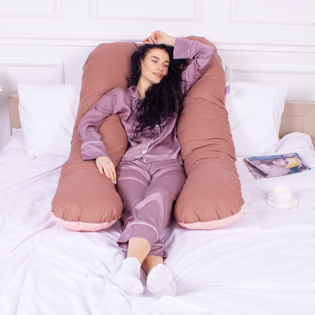 Подушка MirSon для вагітних та відпочинку Naturale Line №8002 U-подібна Riccarda (2200006178125) - изображение 7