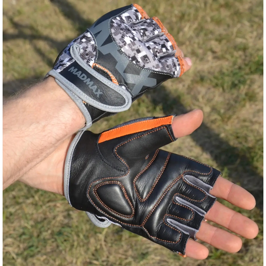 Рукавички для фітнесу MadMax MFG-831 Mti 83.1 Grey/Digital Camo M (MFG-831_M) - изображение 7