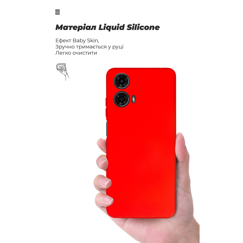Чохол до мобільного телефона Armorstandart ICON Case Motorola G24 Camera cover Red (ARM74302) - зображення 7