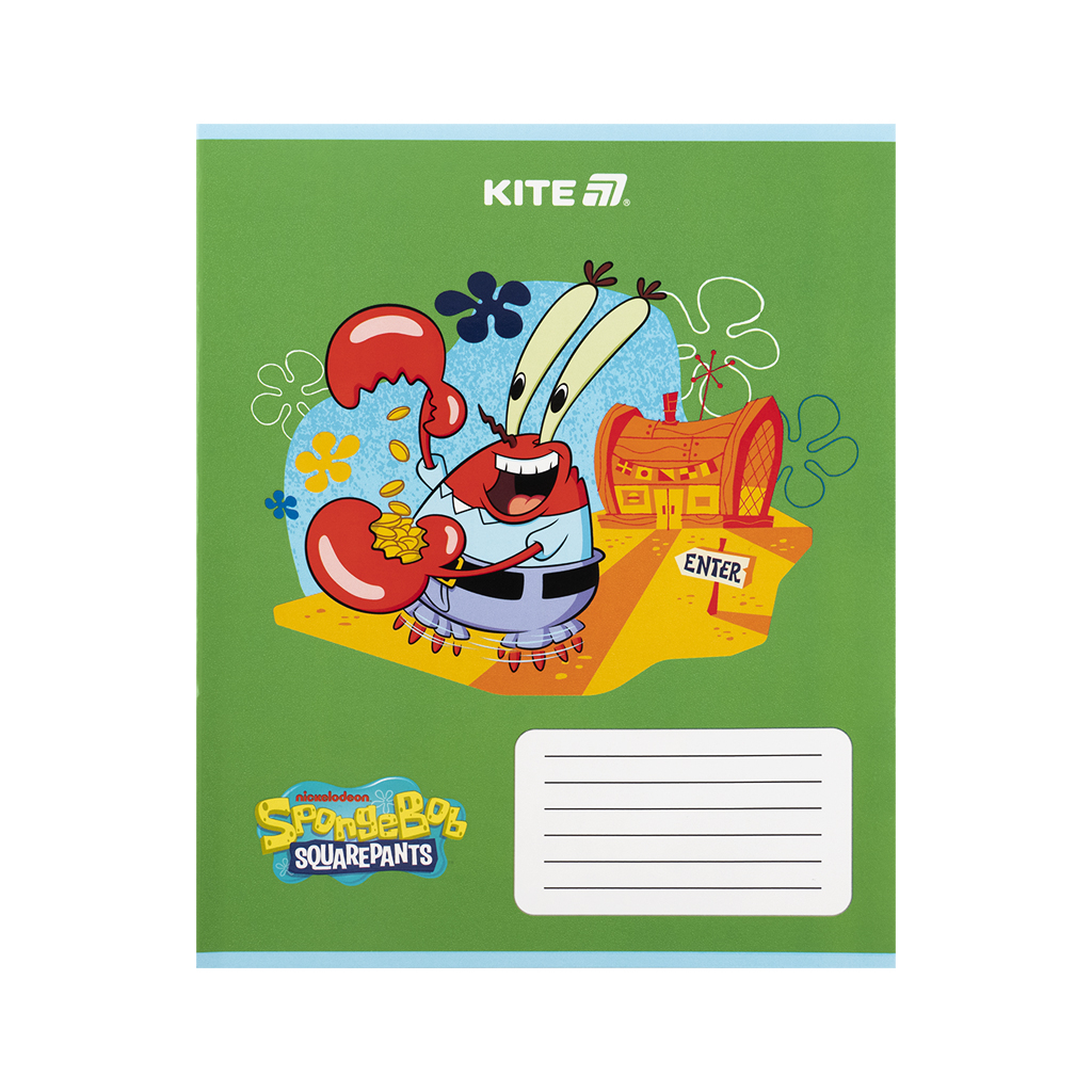 Зошит Kite SpongeBob SquarePants, 12 аркушів, коса лінія (SB25-235) - зображення 10