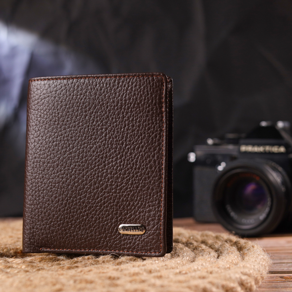 Гаманець Canpellini З натуральної шкіри Коричневе (21498) - зображення 8