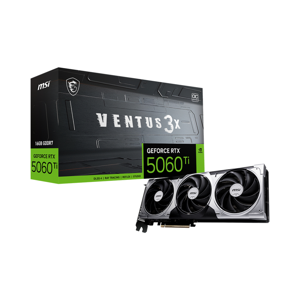 Відеокарта MSI GeForce RTX5060Ti 16Gb VENTUS 3X OC (RTX 5060 Ti 16G VENTUS 3X OC) - зображення 5