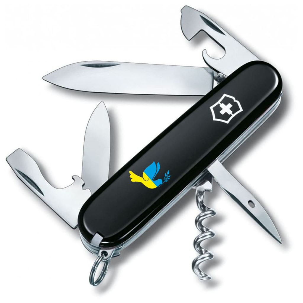 Ніж Victorinox Spartan Ukraine Black "Голуб Миру Жовто-Блакитний" (1.3603.3_T1036u) - зображення 1