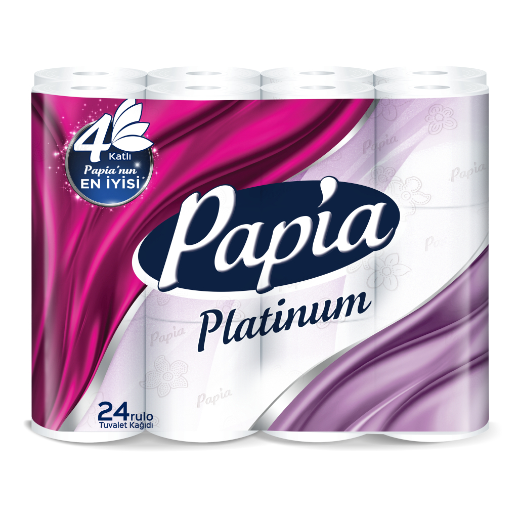 Туалетний папір Papia Platinum 4 шари 24 рулони (8690536026371) - зображення 1
