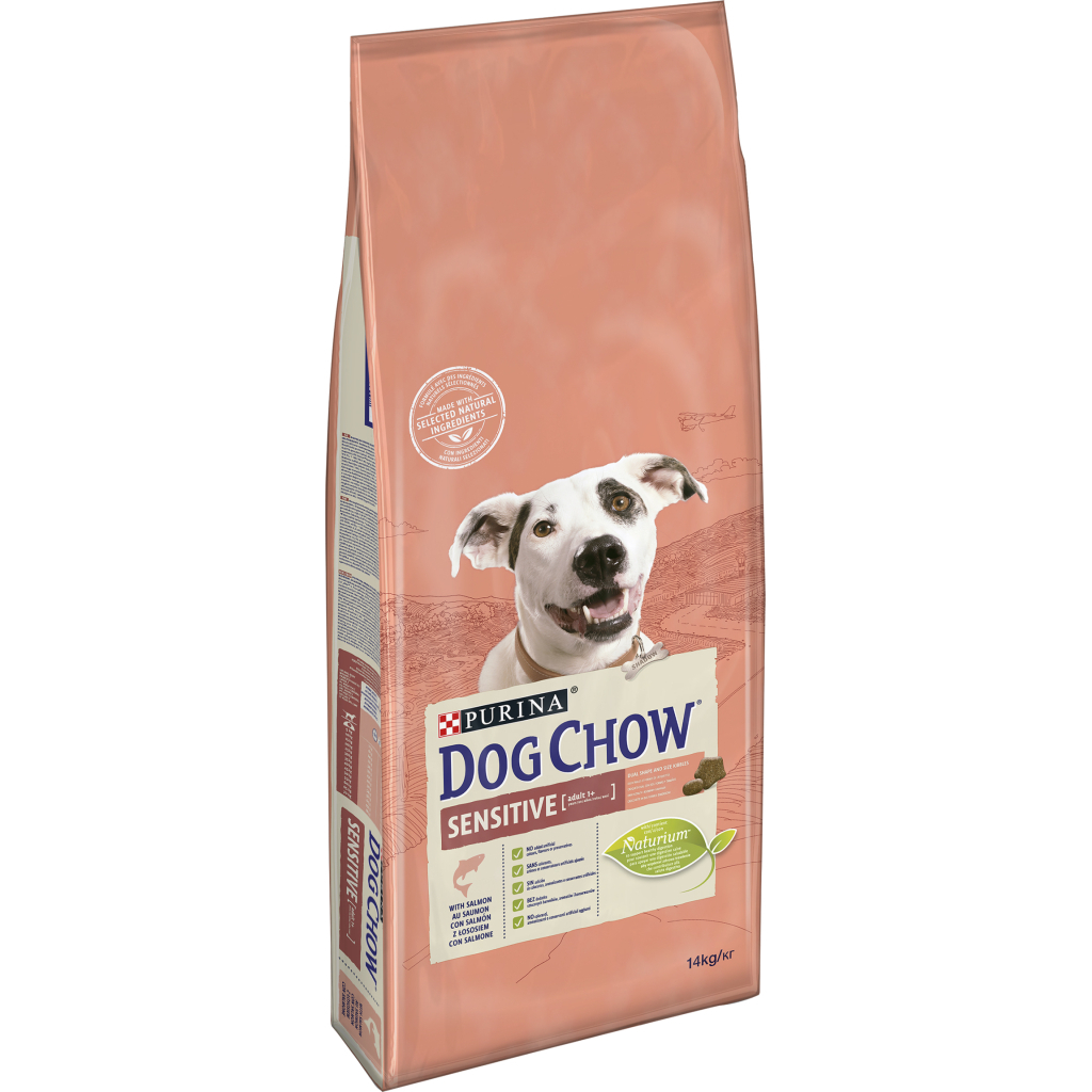 Сухий корм для собак Purina Dog Chow для дорослих, схильних до алергії собак з лососем 14 кг (7613034488244) - зображення 1
