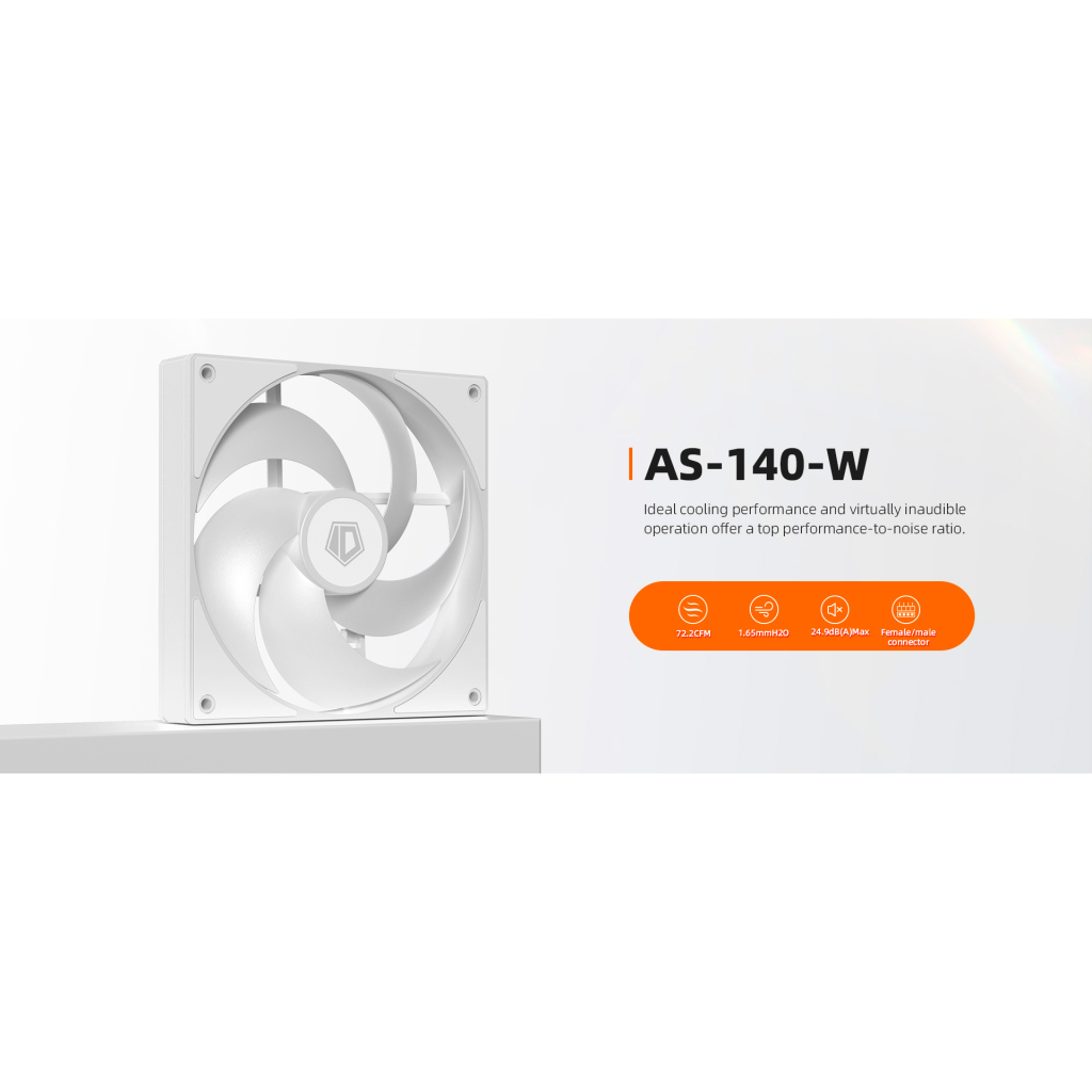 Кулер до корпусу ID-Cooling Вентилятор ID-Cooling AS-140-W White (AS-140-W) - зображення 6